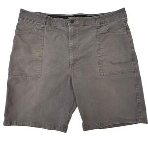 Wrangler All Terrain Gear Gray Duck Canvas Shorts Sz 42 Rugged Outdoor Workwear